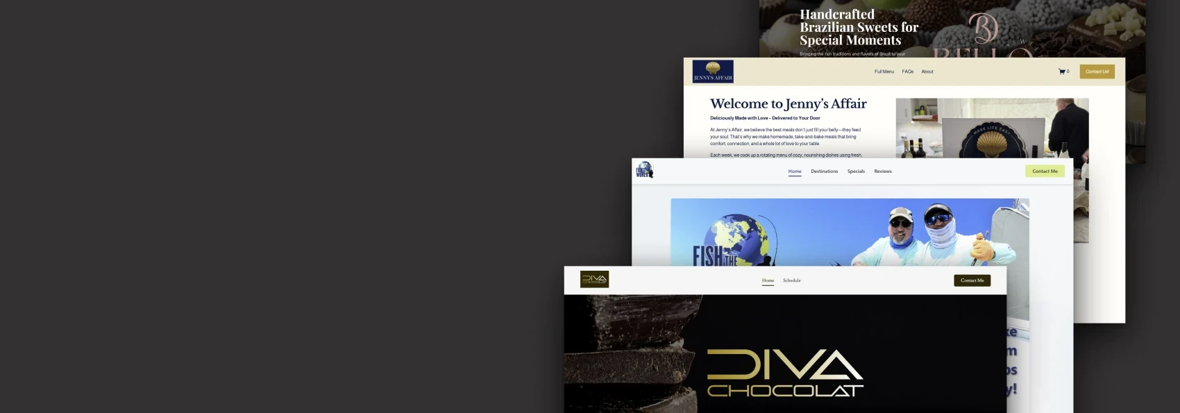 Four images of website created by Esterenko Design